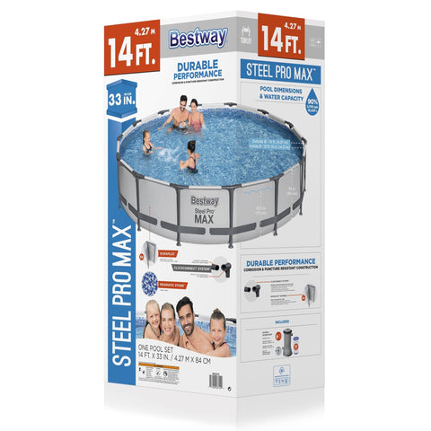 Bestway MAX 14' x 33" Round Above Ground Pool Set