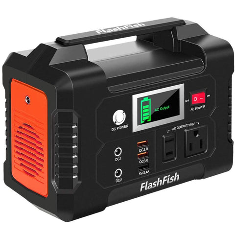 200W Portable Power Station, FlashFish 40800mAh Solar Generator