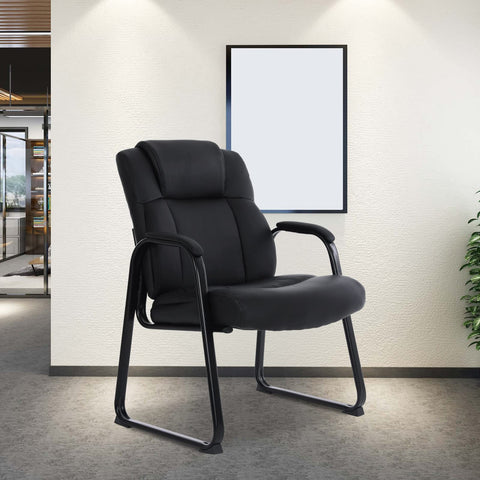 CLATINA Big & Tall 400 lb Guest Chair, Leather Reception Chairs