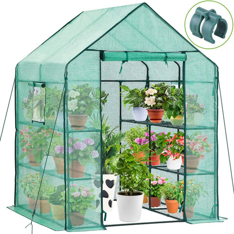 Ohuhu Greenhouse for Outdoors with Screen Windows