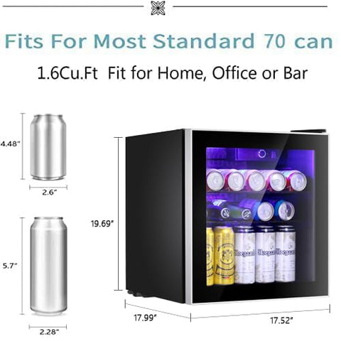 Antarctic Star Mini Fridge Cooler 60 Can Beverage Refrigerator