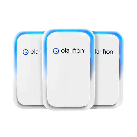 Clarifion Air Ionizers for Home (3 Pack), Negative Ion Filtration System