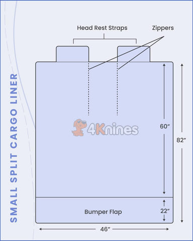 4KNINES Durable Black SUV Cargo Liner for Fold Down Seats