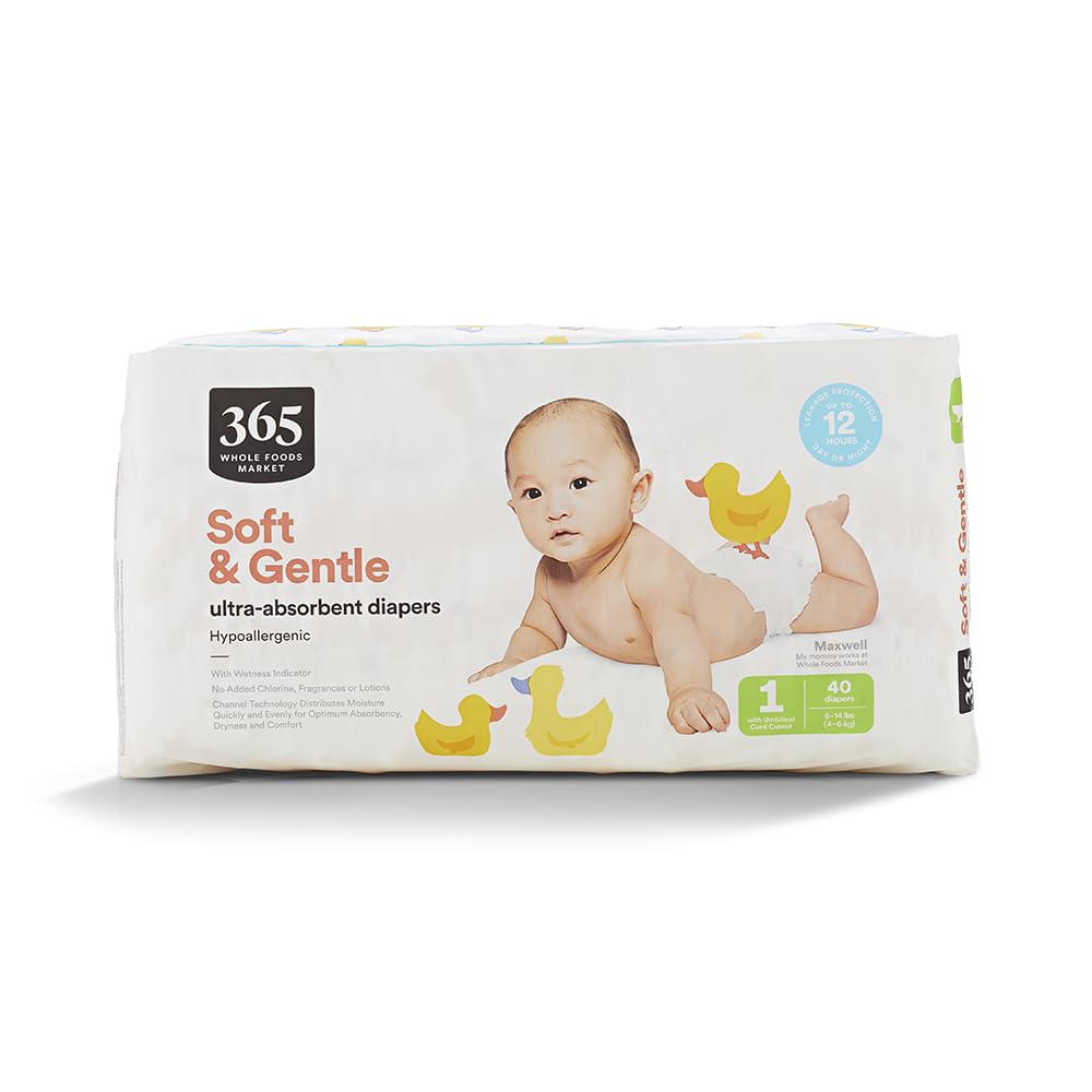 365 BY WHOLE FOODS MARKET Size 1 Diapers - 40 Count Pack