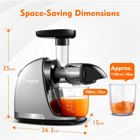 AMZCHEF Slow Cold Press Masticating Juicer with Reverse Function