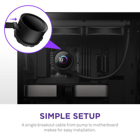 NZXT Kraken 240mm AIO CPU Liquid Cooler with 2 Fans