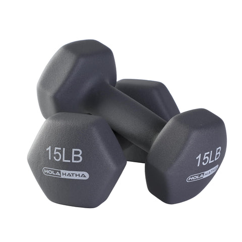 HolaHatha 5, 10, and 15 Pound Neoprene Dumbbell