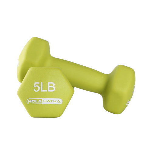 HolaHatha 5, 10, and 15 Pound Neoprene Dumbbell