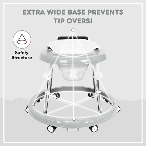 HARPPA Foldable Baby Walker with Wheels, Anti-Rollover