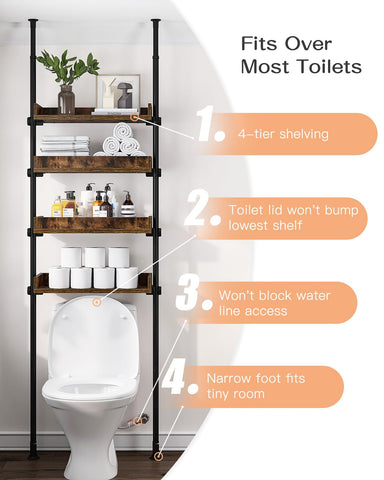 ALLZONE Bathroom Organizer, Over The Toilet Storage