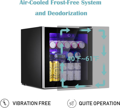 Antarctic Star Mini Fridge Cooler 60 Can Beverage Refrigerator