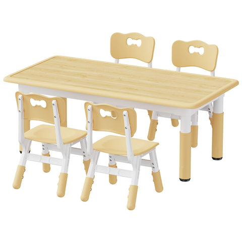 Brelley Kids Table and 4 Chairs Set for Ages 2-8