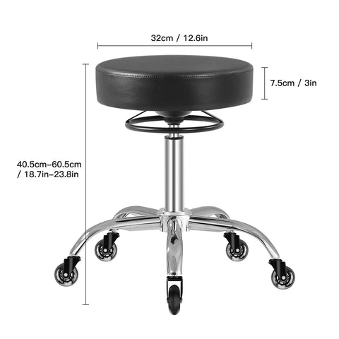 Mineloff Rolling Stool with Wheels 400lbs Weight Capacity