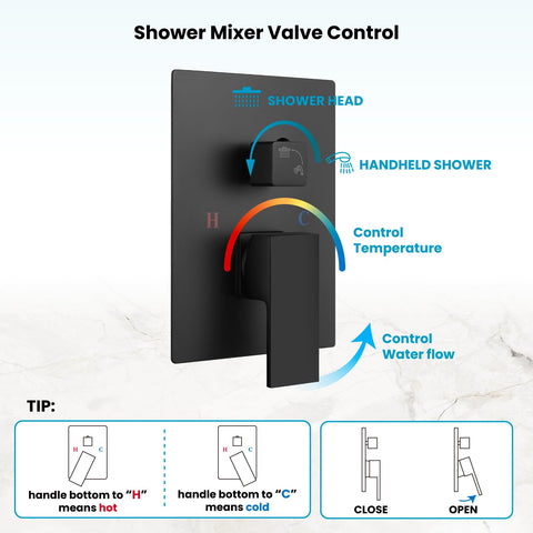 gotonovo Rainfall Bathroom Shower System