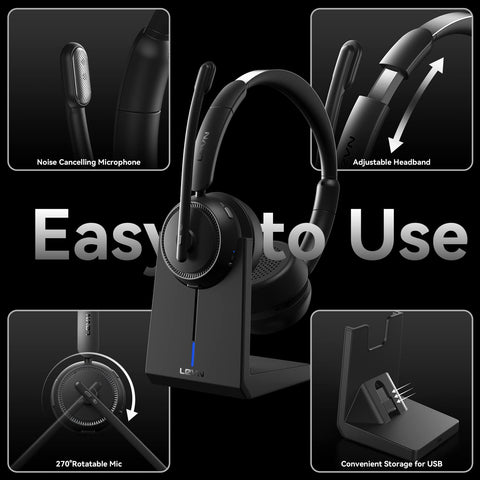 LEVN Wireless Bluetooth Headset with Microphone