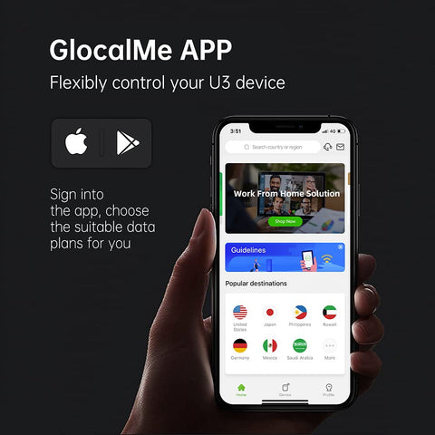 GlocalMe U3 Mobile Hotspot, Wireless Portable WiFi for Travel