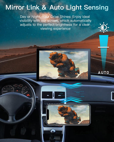 Laviay Wireless Carplay Touchscreen with 4K Dash Cam