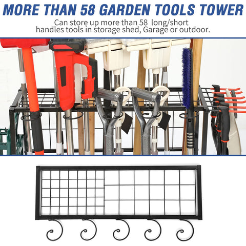 Garden Tool Organizer for Garage, Garden Tool Rack