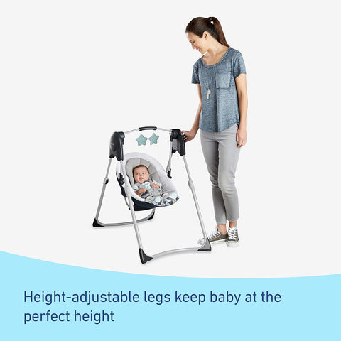 GRACO Stylish Space-Saving Compact Baby Swing Reign