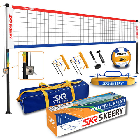 SKEERY Outdoor Heavy Duty Volleyball Net Set