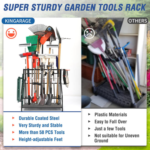 Garden Tool Organizer for Garage, Garden Tool Rack