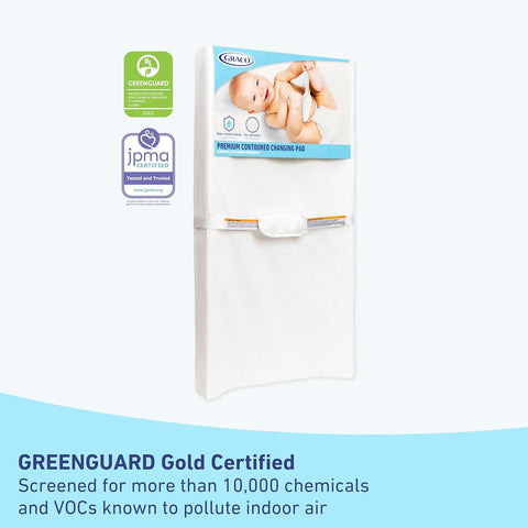 GRACO Premium Contoured Changing Pad - Water-Resistant & Soft