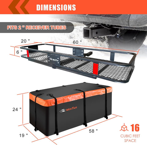 MEEFAR Durable Versatile MeeFar Folding Cargo Carrier Bundle