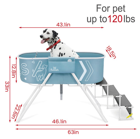 Furesh Steper Big Dog Bath Tub with Stairs