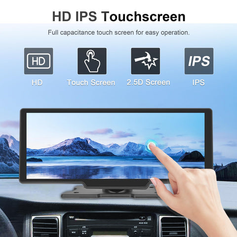 Podofo 10.26" Touchscreen Wireless Apple Carplay