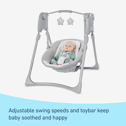 GRACO Stylish Space-Saving Compact Baby Swing Reign