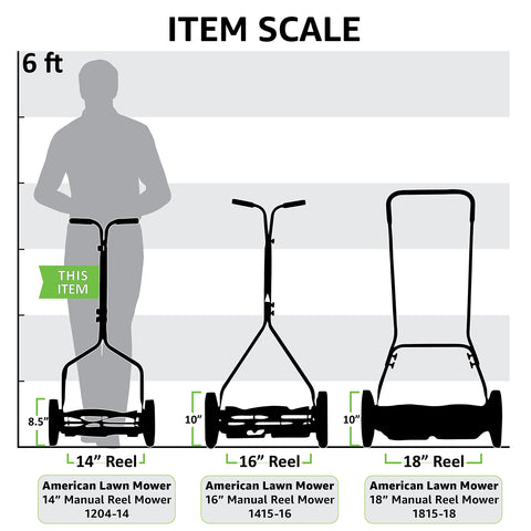 14-Inch 4-Blade Push Reel Lawn Mower