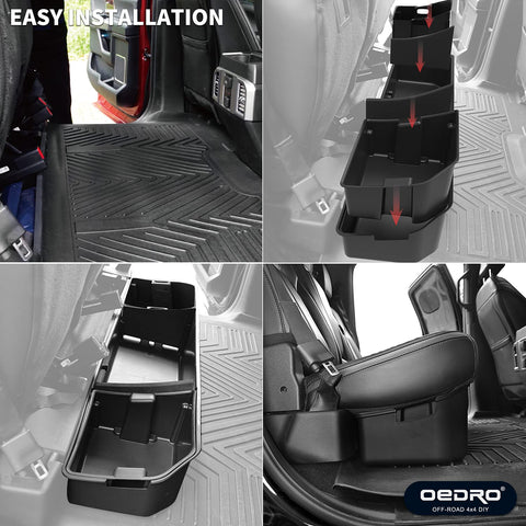 oEdRo Under Seat Storage Box Compatible with 2015-2024 Ford