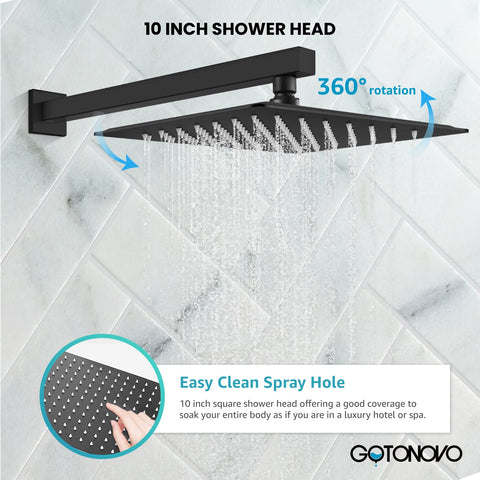 gotonovo Rainfall Bathroom Shower System