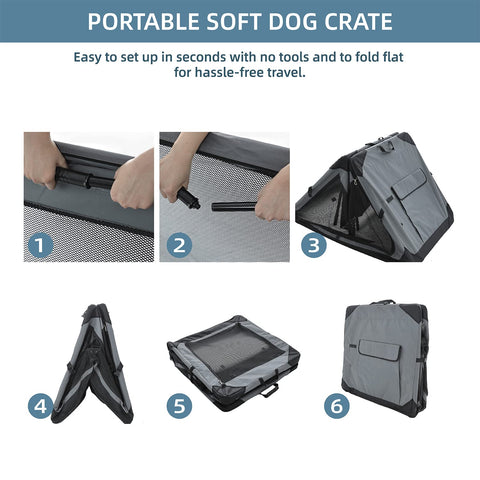 Pettycare 36 Inch Collapsible Crate for Large Dogs