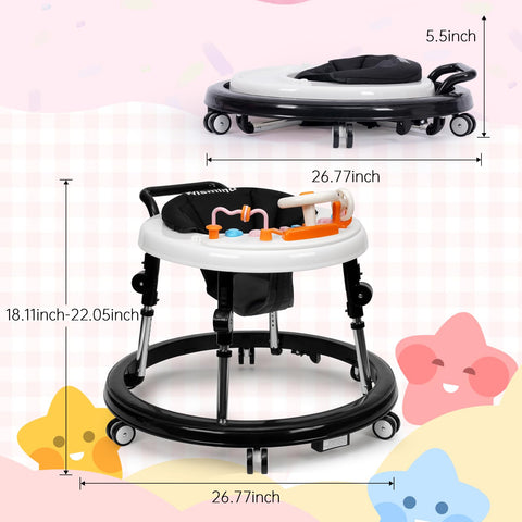 Wismind Foldable Music and Lights Baby Walker