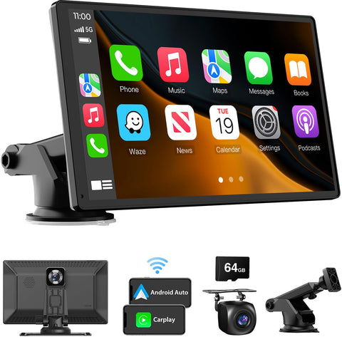 Laviay Wireless Carplay Touchscreen with 4K Dash Cam