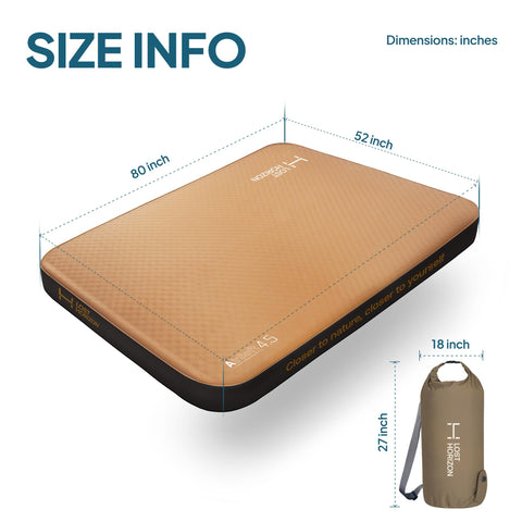 LOSTHORIZON 4.5” Thick Air & Foam Camping Mattress