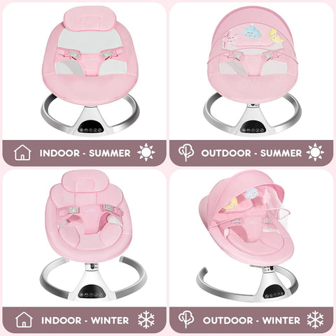 HARPPA Cozy Portable Electric Baby Swing with Music Speaker