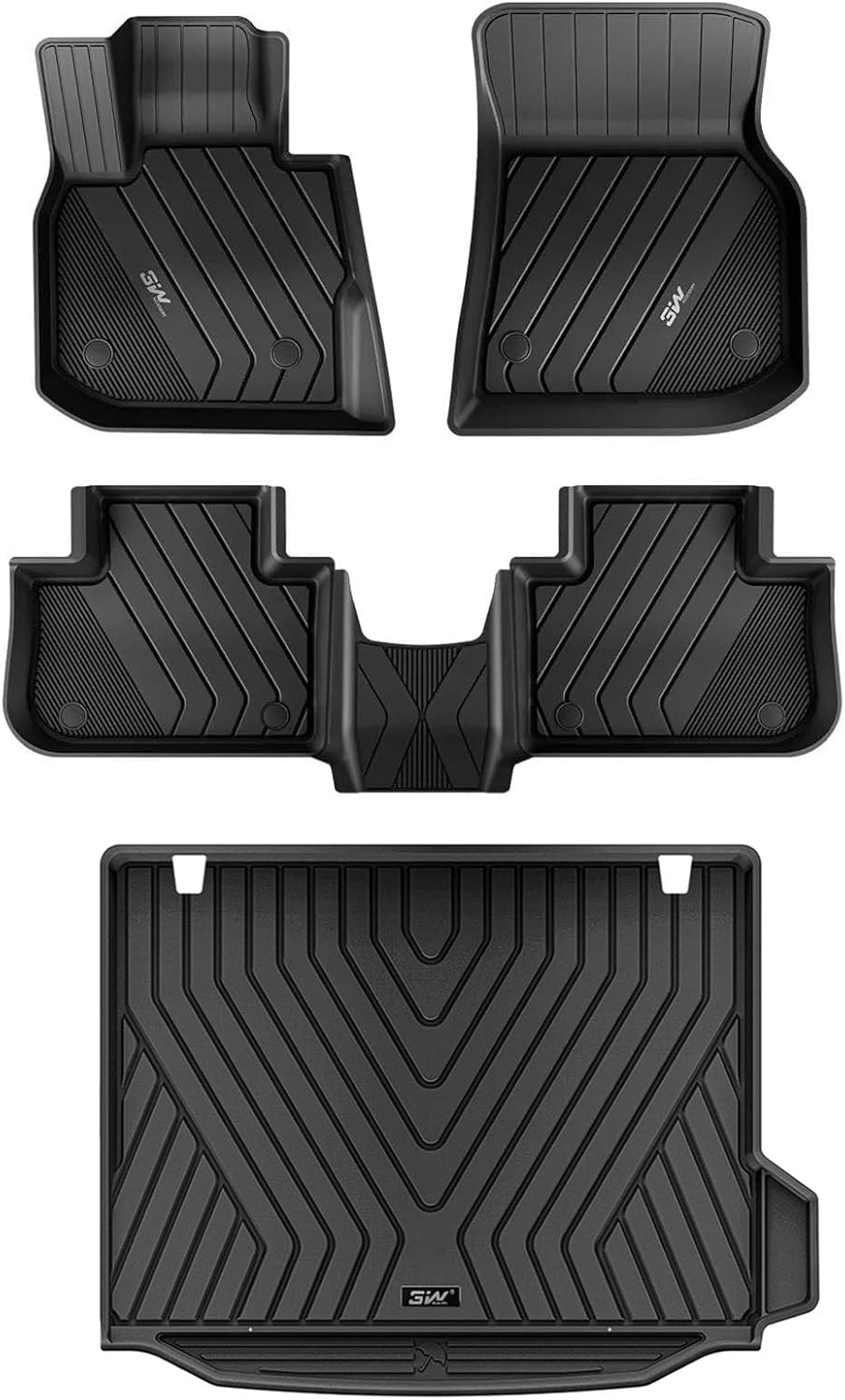 3W Custom All-Weather TPE Floor Mats for BMW X3 2018-2024