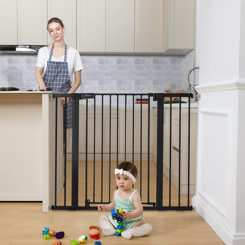 COMOMY 36" Extra Tall Baby Gate for Stairs Doorways