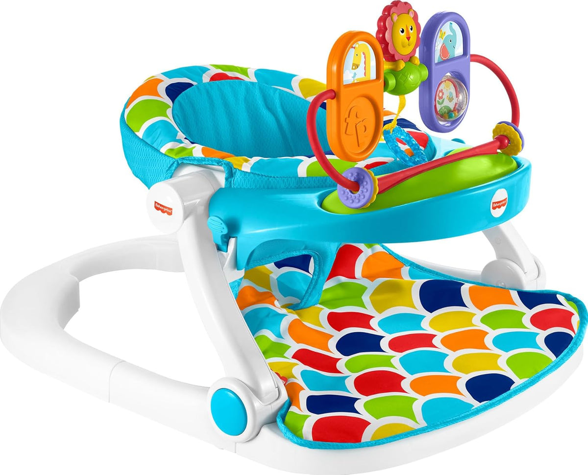 FISHER-PRICE Portable Baby Chair - Deluxe Sit-Me-Up Seat with Toys