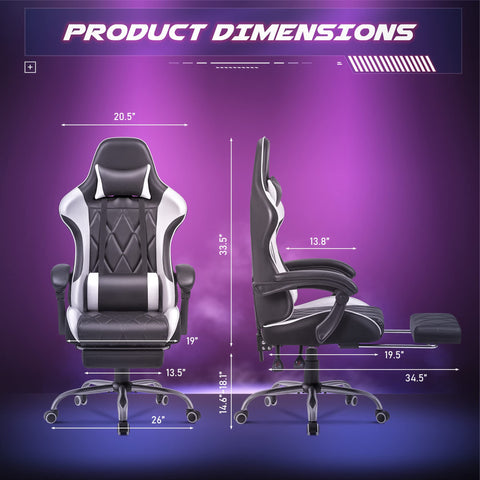 Homall Ergonomic High Back Game Chair with Swivel Seat