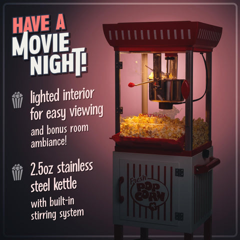 Nostalgia Popcorn Maker Machine With 2.5 Oz Kettle