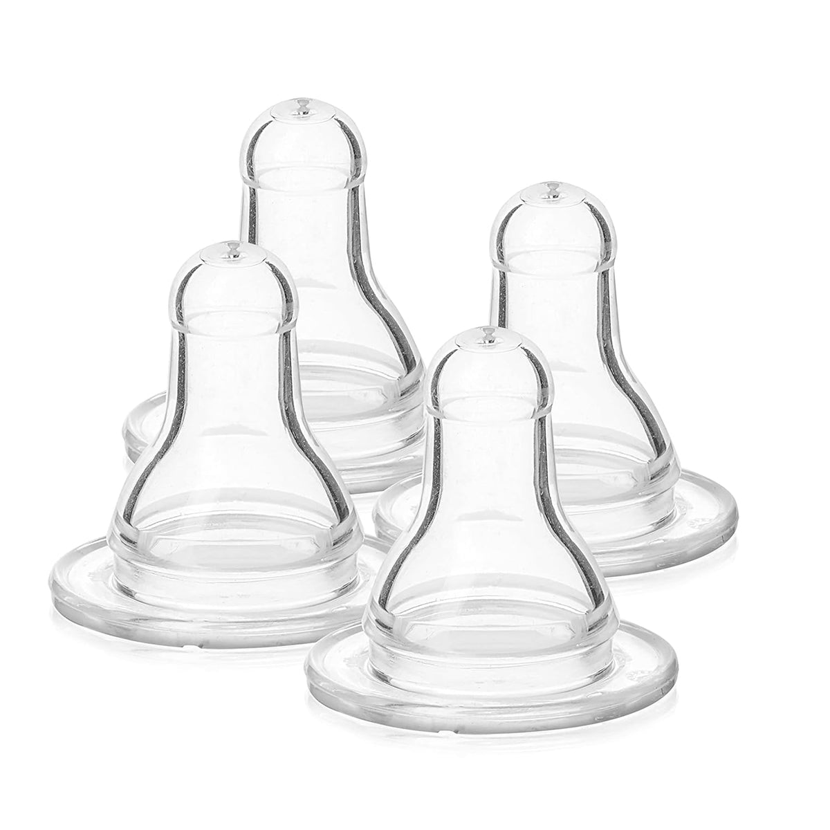 EVENFLO Classic Fast Flow Silicone Nipples - 4 Pack, Clear