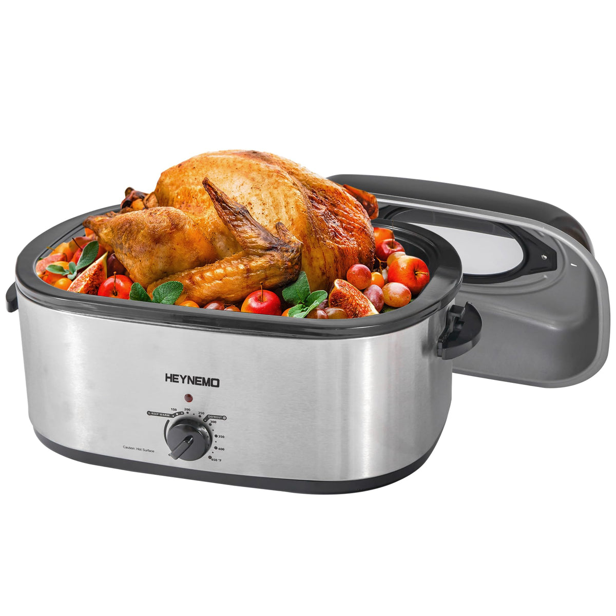 26 Quart Electric Roaster Oven with Visible & Self-Basting Lid