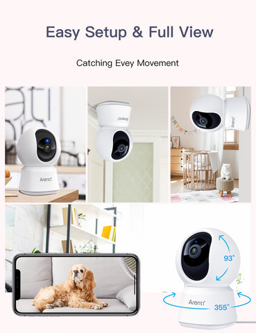 ARENTI 4PC 5G WiFi Security Camera Indoor with App