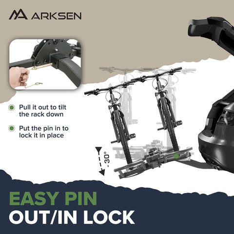 Arksen 150 lb 2-Bike Rack Hitch Mount Platform