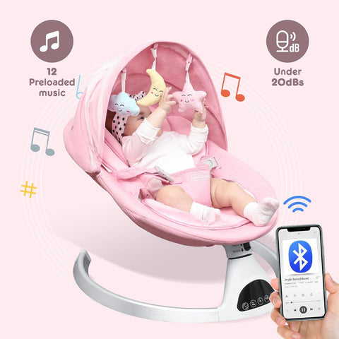 HARPPA Cozy Portable Electric Baby Swing with Music Speaker