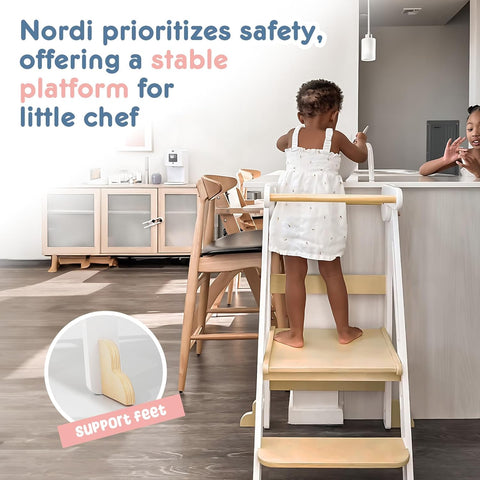 HARPPA Versatile Foldable Montessori Toddler Kitchen Tower