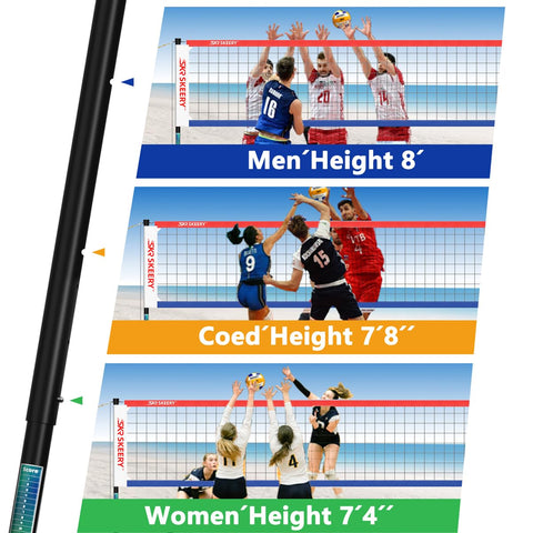 SKEERY Outdoor Heavy Duty Volleyball Net Set